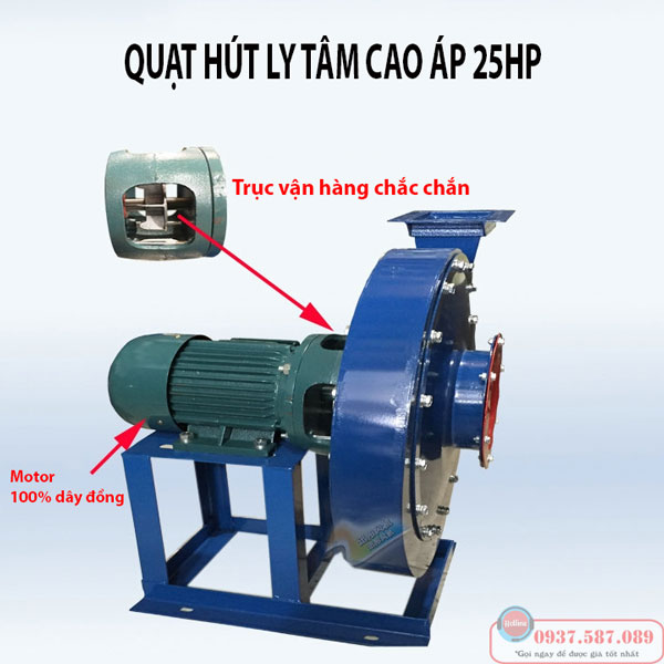 Quạt hút ly tâm cao áp QLT-2P-25