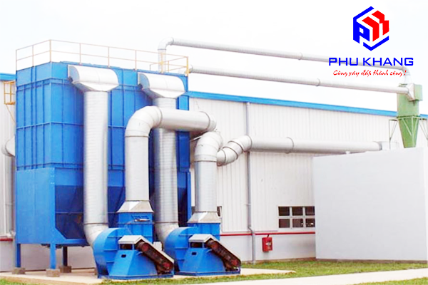 Hệ thống hút bụi kim loại được sử dụng nhiều trong xưởng gia công cơ khí, khu chế xuất kim loại
