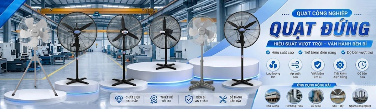 banner quạt đứng công nghiệp